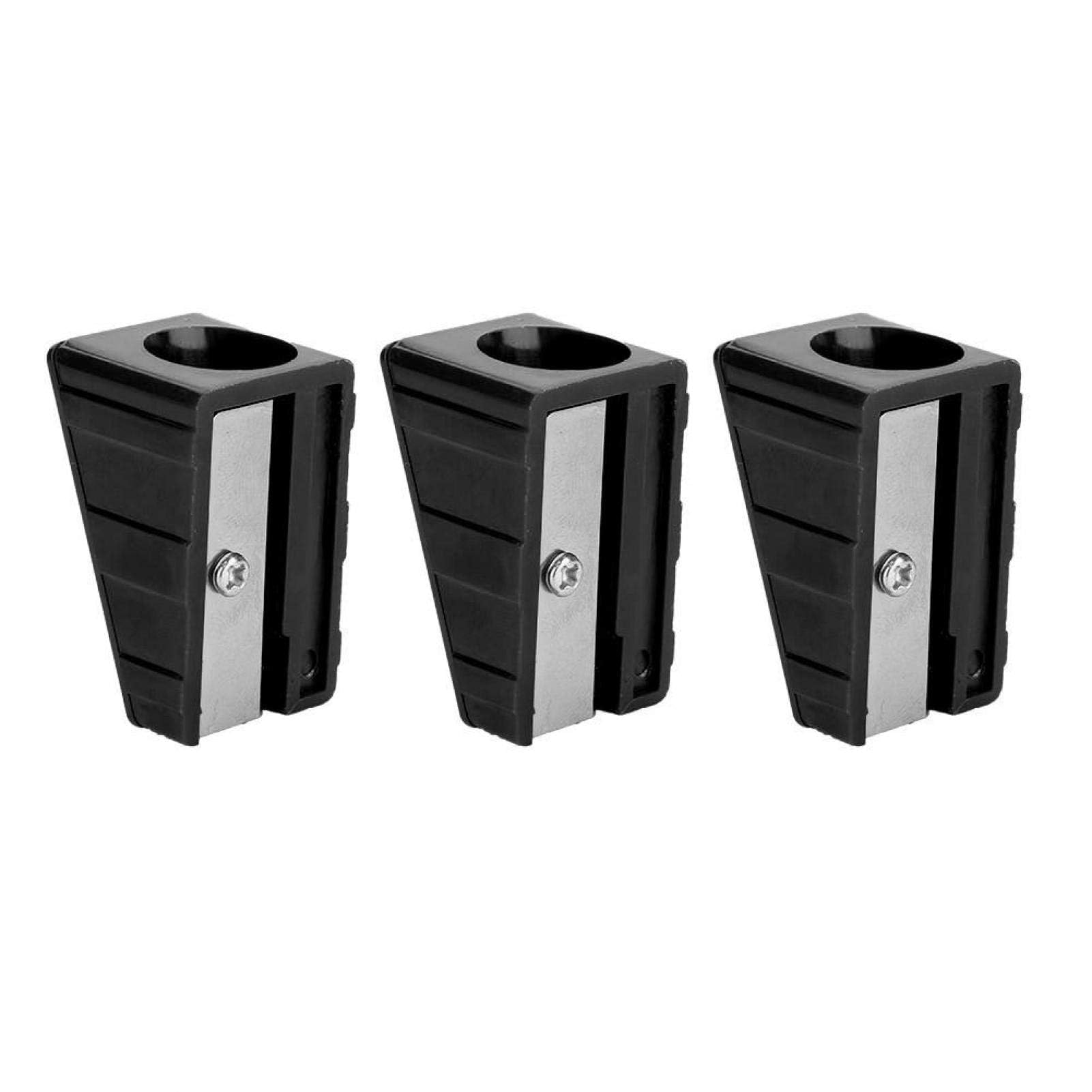 Vbest life Pack of 3pcs Portable Mini Billiard Cue Tip Trimmer,Pencil Sharpener Cue Tip Repair Tool (black)