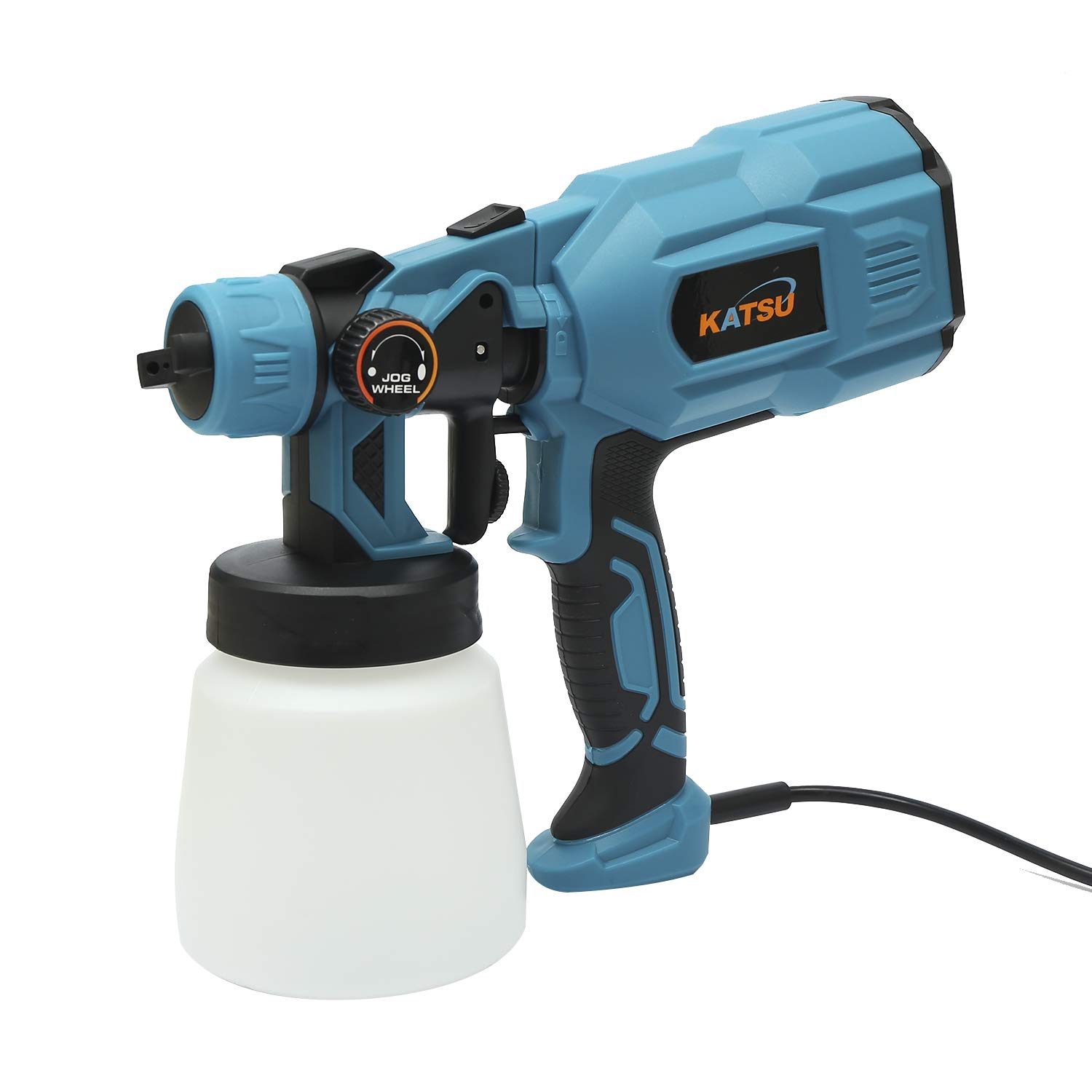 KATSU Electric Paint Sprayer, 550W 800ml Painting Spray Gun with 2 Nozzles and 3 Spray Patterns for Fences Walls Ceilings Wood Treatment Furniture Undercoat 100493