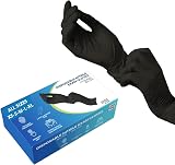 100 Black Nitrile Disposable Gloves Powder Free Large 100 Pack