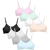Nubofy Teens Training Bras for Girls Kids Padded Tweens Bra Adjustable Straps 8-12
