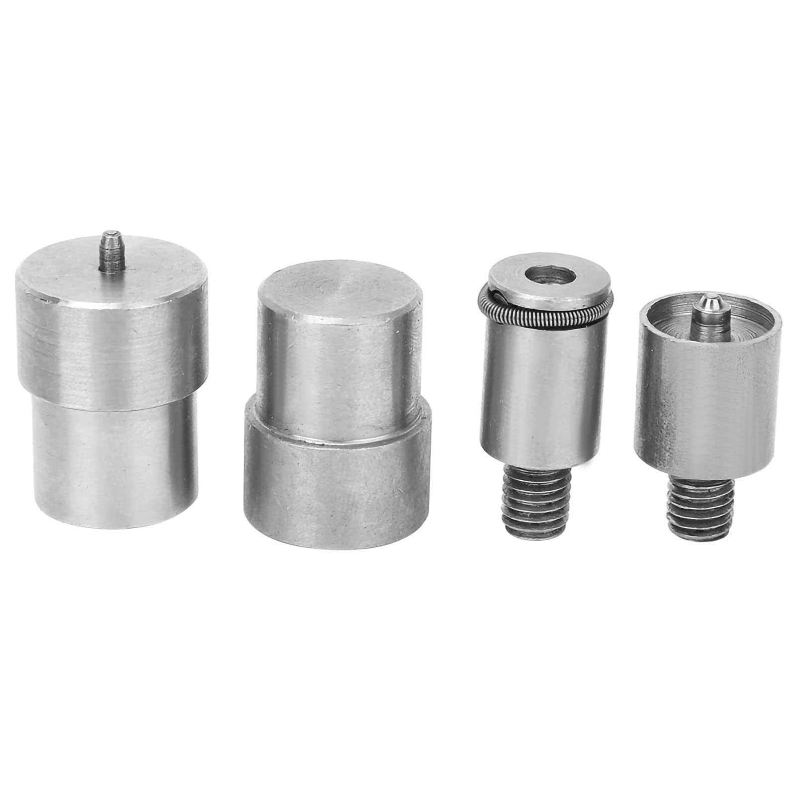 4 Piece Stainless Steel Press Button Mold Kit, Silver Die Cutter Replacement Parts for 651/633/831 Press Buttons