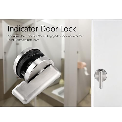 Vacant Occupied Bathroom Lock - Zinc Alloy Privacy Lock With Red/Green Indicator For Restrooms