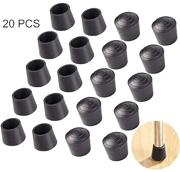 Jashem 20pcs Chair Leg Caps Rubber Leg Tips Stools Table Foot