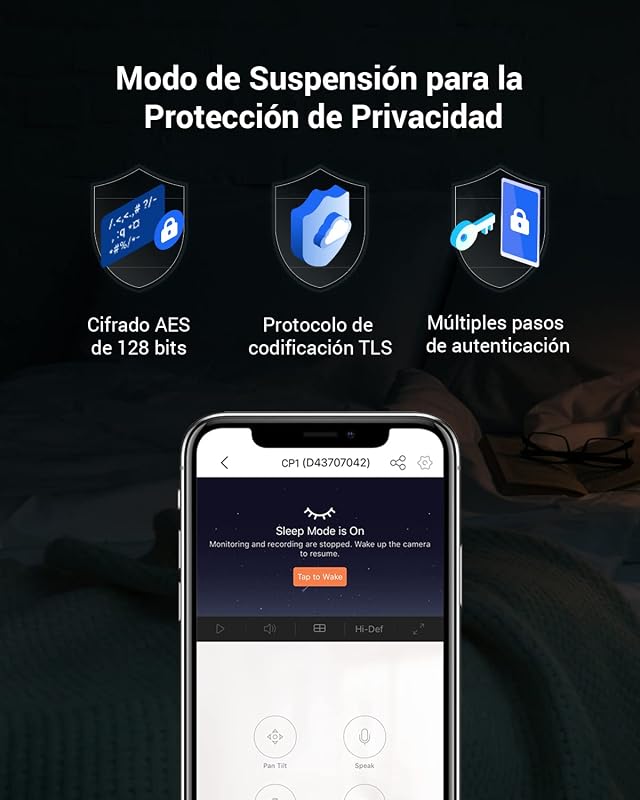2K Camara Vigilancia WiFi Interior con Seguimiento Automático, Cámara IP Domicilio WiFi 360° para Bebe con Visión Nocturna Color, Detección Humana, Llamada Bidireccional, Soporta 512GB, CP1 3MP