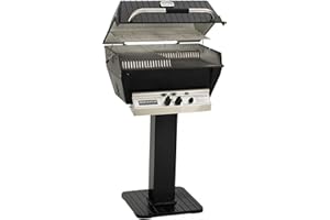BROIL MASTER Broilmaster P3-XFN Premium Natural Gas Grill On Black Patio Post