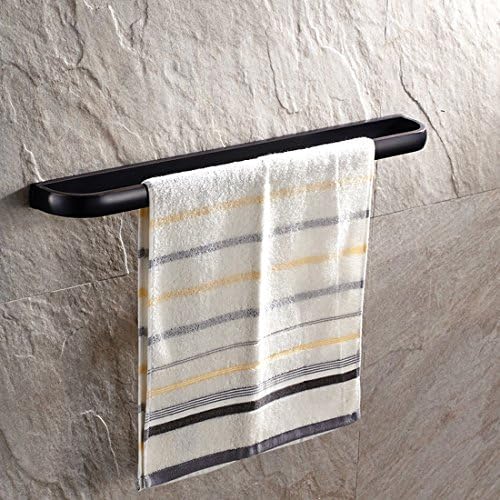 Traditional Design Black Oil Rubbed Bronze Finish Wall Mount Brass Single Rail Towel Bar Rack Bathroom Towels Holder and Robe Hanger Bathroom Hardware