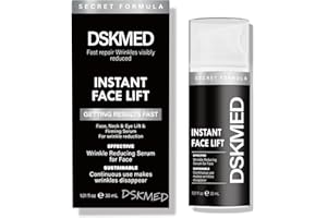 DSKMED Instant Face Lift - Instant Firmx Eye, Eye Cream for Puffiness and Bags Under Eyes. Instant Wrinkle Serum, Available on Face and Neck, Tightens Delicate Skin Black /1.01oz