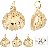 Beebeecraft 1 Box 18K Gold Plated Dinosaur/Snail/Ladybug/Swan/Paw Print/Mask Charms for Bracelet Necklace Jewelry Making