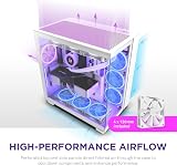 NZXT H9 Flow Dual-Chamber ATX Mid-Tower Case White 360mm Radiator Support view 3