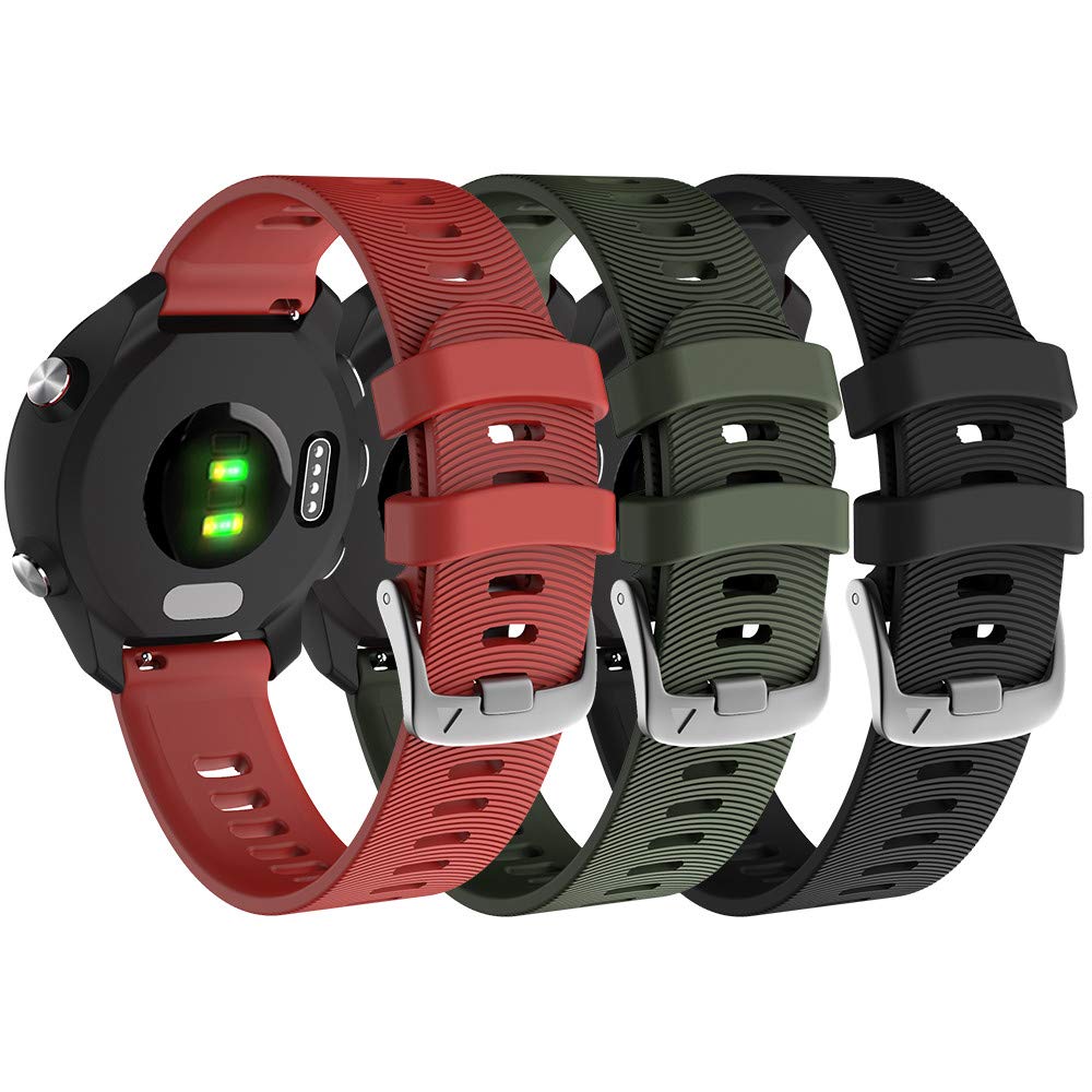 NotoCity for Garmin Vivoactive 3 Band, 20mm Watch Strap Leather Band Diomand Replacement for Garmin Vivoactive 3 Forerunner 645 Forerunner 245 Smartwatch