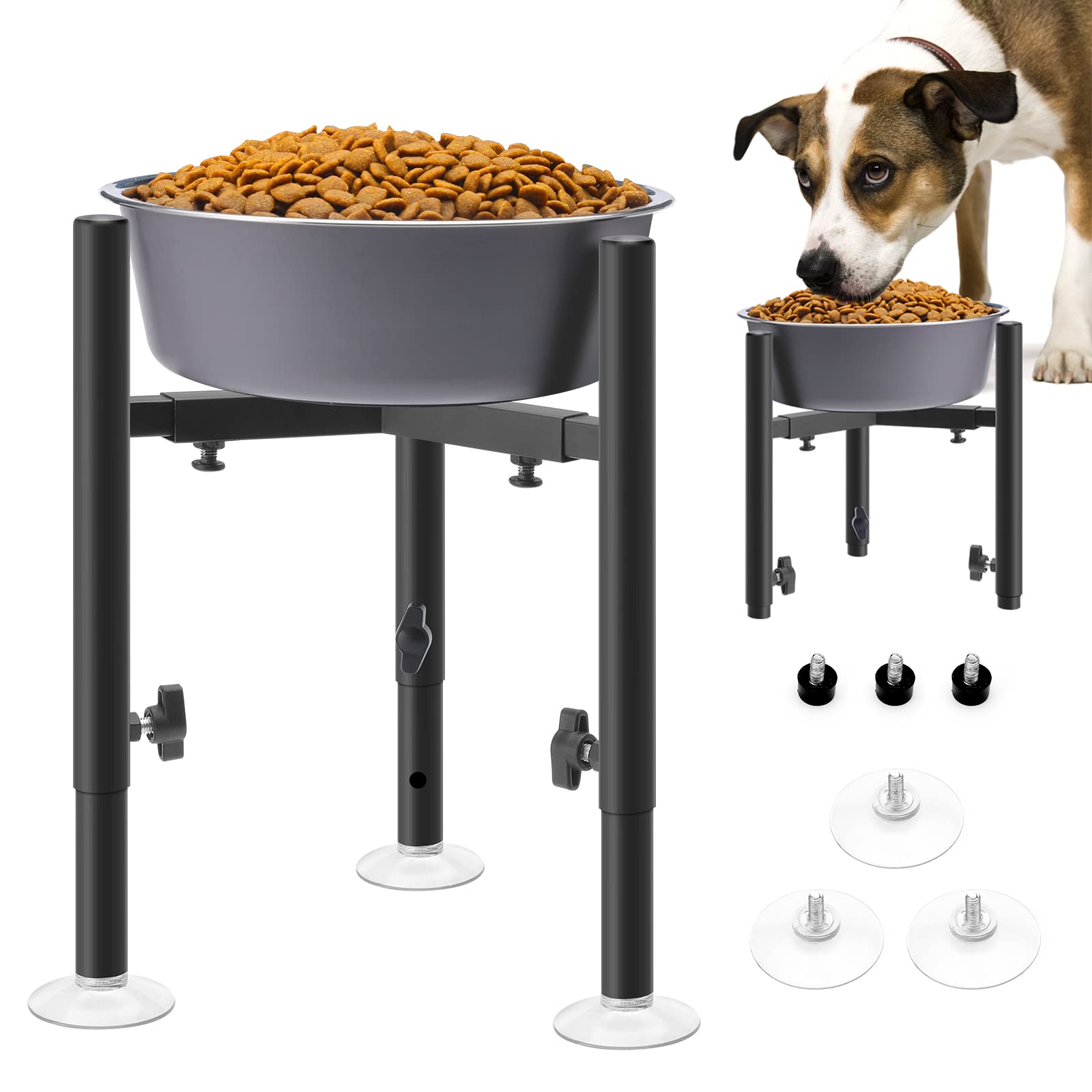 CSD Elevated Dog Bowl Stand - Durable, Adjustable, User-friendly, Stability & Floor Protection, Adaptive Feeding Solution