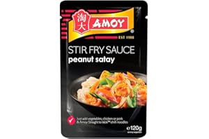 Amoy Straight to Wok Peanut Satay Stir Fry Sauce (120g) - Pack of 2