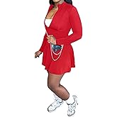 Adogirl Two Piece Tennis Skirt Sets for Women with Shorts Long Sleeve 2 Piece Outfits Zipper Jacket Pleated Mini Dress