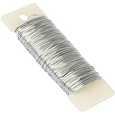 JFFX Floral Wire, 22 Gauge 38 Yards Flexible Silver Flower Wires for Wreath Making Jewelry Craft Flower Arrangements