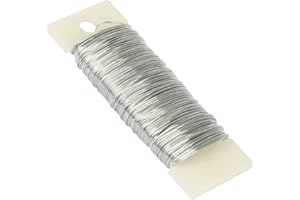 JFFX Floral Wire, 22 Gauge 38 Yards Flexible Silver Flower Wires for Wreath Making Jewelry Craft Flower Arrangements