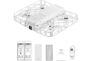 HOVERAir X1 Drone with Camera, Self-Flying Camera Drone with Follow Me Mode, Foldable Mini Drone with HDR Video Capture, Palm Takeoff, Intelligent Flight Paths, Hands-Free Control White (Combo)
