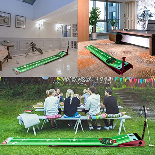 JEMOSH Indoor Golf Putting Green with Ball Return, Portable Putting Mat