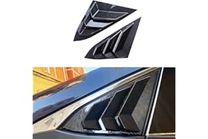 TKREENO for Honda 10th Gen Civic 2016-2021 Rear Side Window Louver Decorate Cover Rear Air Vent Window Louvers Blinds Covers Auto Accessories (10th Gen Civic Sedan, Carbon Fiber Color)