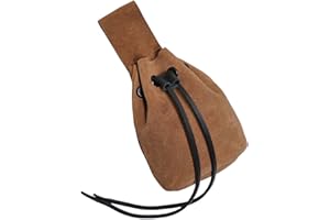 Mythrojan Medieval Drawstring Belt Bag, Ideal for SCA LARP Reenactment & Ren Fair