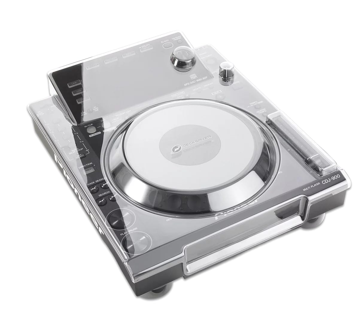 Decksaver Cover for Pioneer DJ CDJ-900 - Super-Durable Polycarbonate Protective lid in Smoked Clear Colour, Made in The UK - The DJs' Choice for Unbeatable Protection