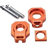 Tusk Racing Axle Blocks - Orange Compatible with KTM 500 EXC-F 2017-2023 | 300 XC-W 2008-2023