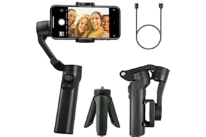 Gimbal Stabilizer for Smartphone, TIMHUANG 3-Axis Phone Gimbal for Android & iPhone 15 14 13 12 Pro Max, Tripod Stabilizier for Video Recording