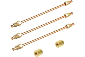 MuHize 3/16" Copper Coat Brake Line Kit - 10 FT Pre-Flared Tubing with Inverted Double Flares, 2 Unions & Fittings, Easy Installation, Compatible with Jeep, Ford, Chevy, Dodge Trucks & SUVs