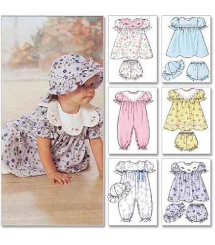 Amazon.com: Simplicity Baby Dresses and Bonnets Sewing