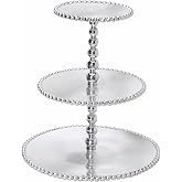Mariposa Pearled 3-Tiered Cupcake Server