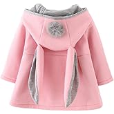 RJXDLT Baby Girl's Toddler Kids Fall Winter Coat Jacket Outwear Ear Hoodie Sweatshirt