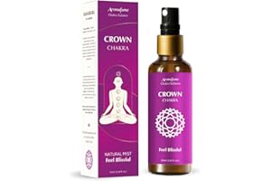 Crown Chakra Natural Mist by Aromafume | 100ml/3.3 fl oz | Sahasrara | Aromatherapy Spray for Chakra Healing | Lavender & Jas