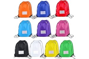 CODOBON 20 Pcs Drawstring Bags,Bulk Draw String Backpack, Cinch Bag Sackpack for Travel Gym Sport, 10 Colors