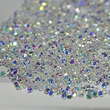 Amazon Com 1440pcs Ab Clear Tiny Mini Nails Rhinestone Crystal