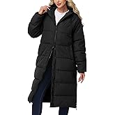 PEHMEA Women's Long Winter Puffer Jacket - Warm Longline Hooded Maxi Down Coat for Women