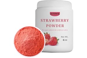 ULTHMOK Premium Freeze Dried Strawberry Powder 4 Oz,100% No Sugar Added,Natural Strawberry Powder for Baking,No Additives.
