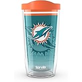 Tervis NFL Miami Dolphins - Forever Fan Made in USA Double Walled Insulated Tumbler Travel Cup Keeps Drinks Cold & Hot, 16oz, Classic