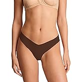 commando Classic Thong | Invisible Everyday Thong | No-Show Underwear Loved by Celebrities & Stylists | Raw-Cut Microfiber