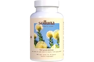 Solluna by Kimberly Snyder Oxygenated Magnesium Colon Cleanse with Asc2P — Gentle Detoxification and Bloating Relief — Fast Acting, Non-Laxative Detox for Digestive Health (90CT) Vegan & Non-GMO