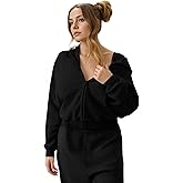 Abonlen Zip Up Hoodies for Women Fleece Jacket with Pockets Casual Sweatshirts Comfy Fall Coats
