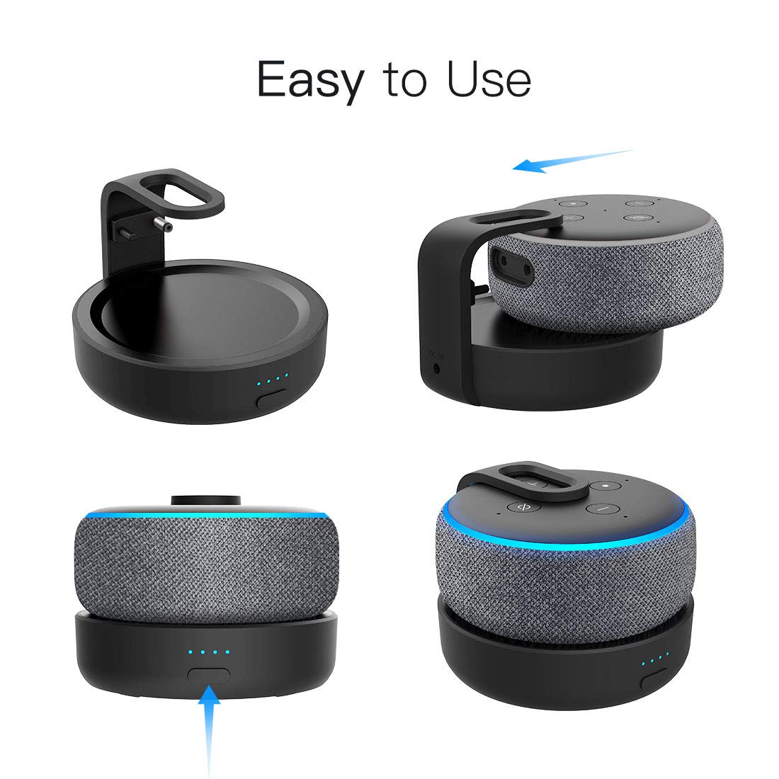 Echo Dot 3rd Gen Battery Base, Amazon Echo Dot Accessories, Alexa Echo