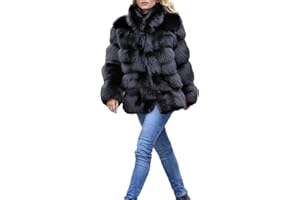 Lisa Colly Women's Winter Parka Coat Overcoat Long Sleeve Faux Fur Coat Jacket