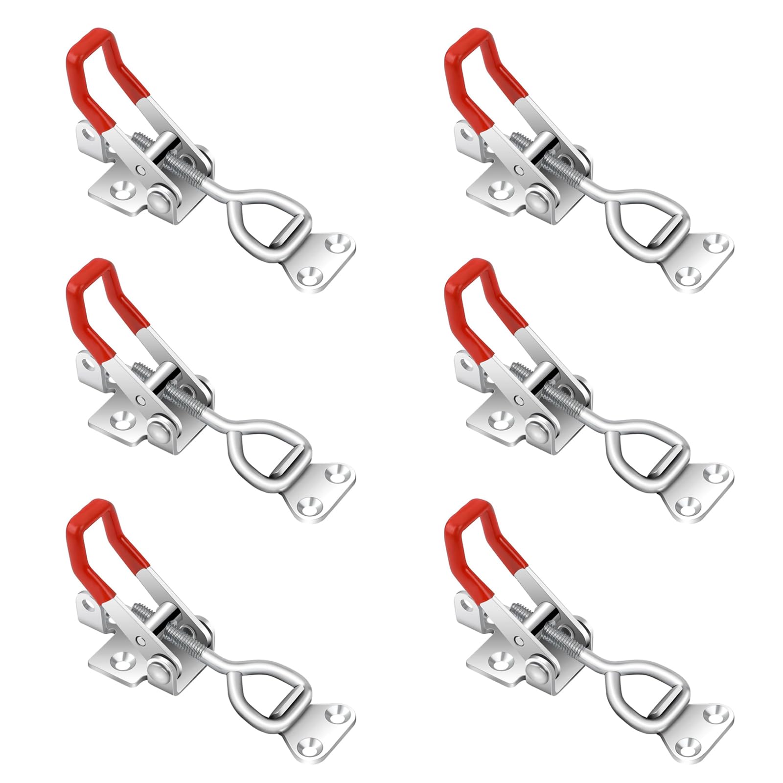 GH-4001 Metal Tension Clasp, Pack of 6, Toggle Clasp, Toggle Clasp, Box Closure, Small Toggle Lever Tensioner, Adjustable (100 kg/220 lbs)