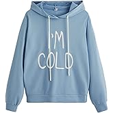 SweatyRocks Women's Hoodies Long Sleeve Pullover Drawstring Sweatshirt Hoodies with Pocket