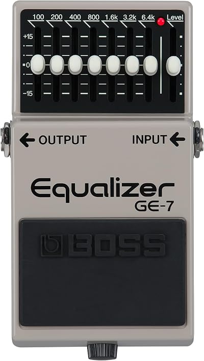 BOSS GE-7 Equalizer 7 Band Graphic Pedal Guitar EQ with Level Control