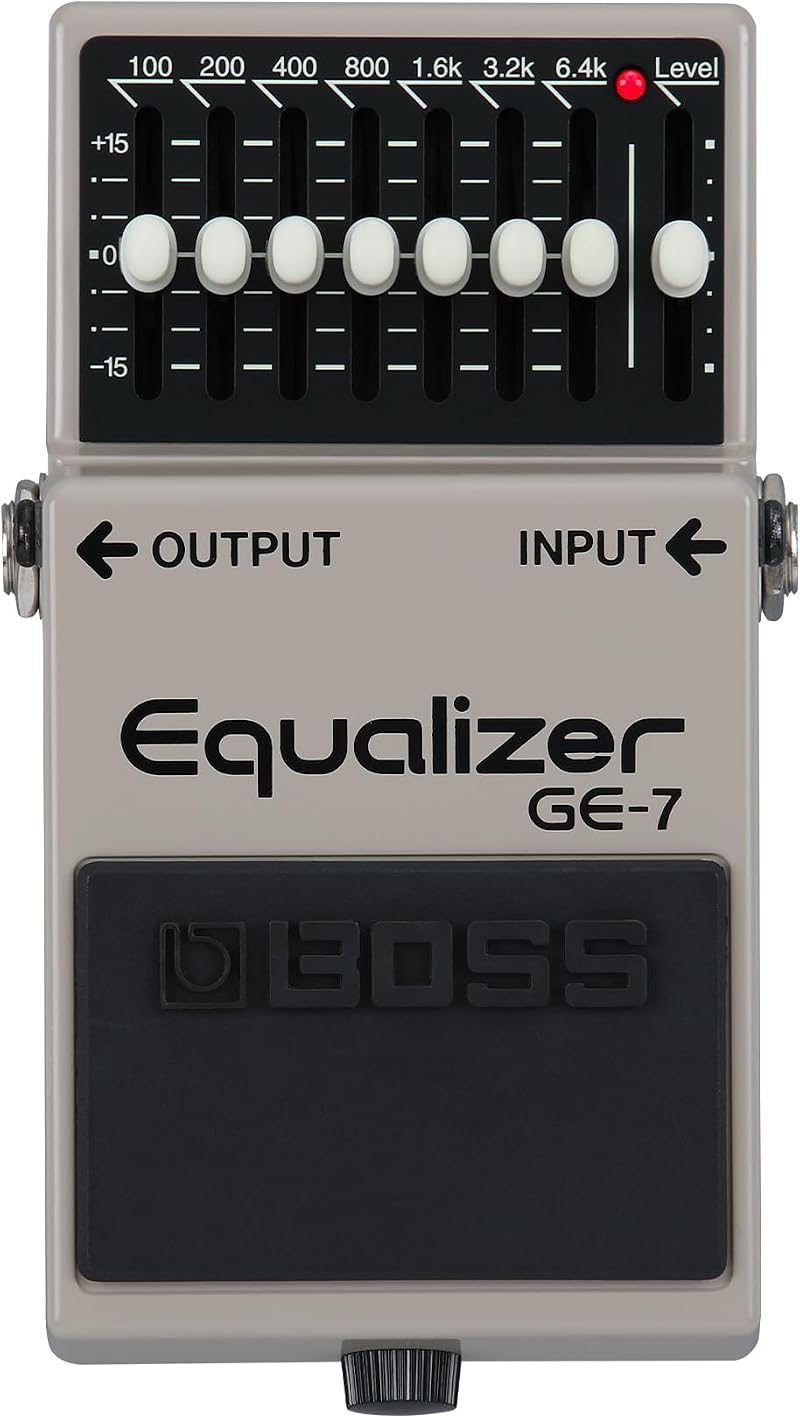 BOSS GE-7 Equalizer 7 Band Graphic Pedal Guitar EQ with Level Control