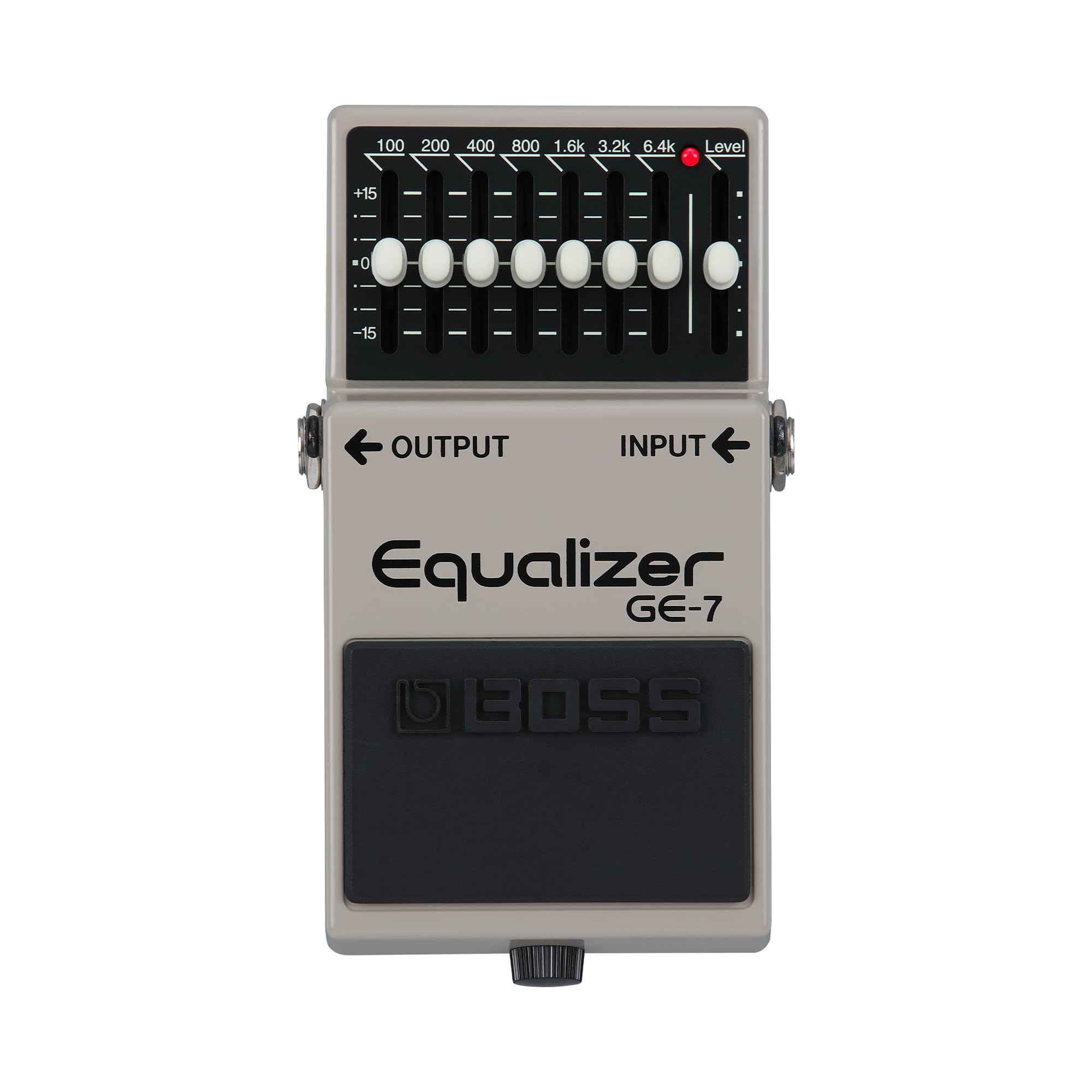 BOSS GE-7 Equalizer | Compact Graphic Equalizer Pedal | Tailored for Guitarists | 7 Bands of EQ Sliders | Guitar-Optimized Frequencies | ±15dB Boost/Cut Per Band | Level Slider for Volume Adjustments