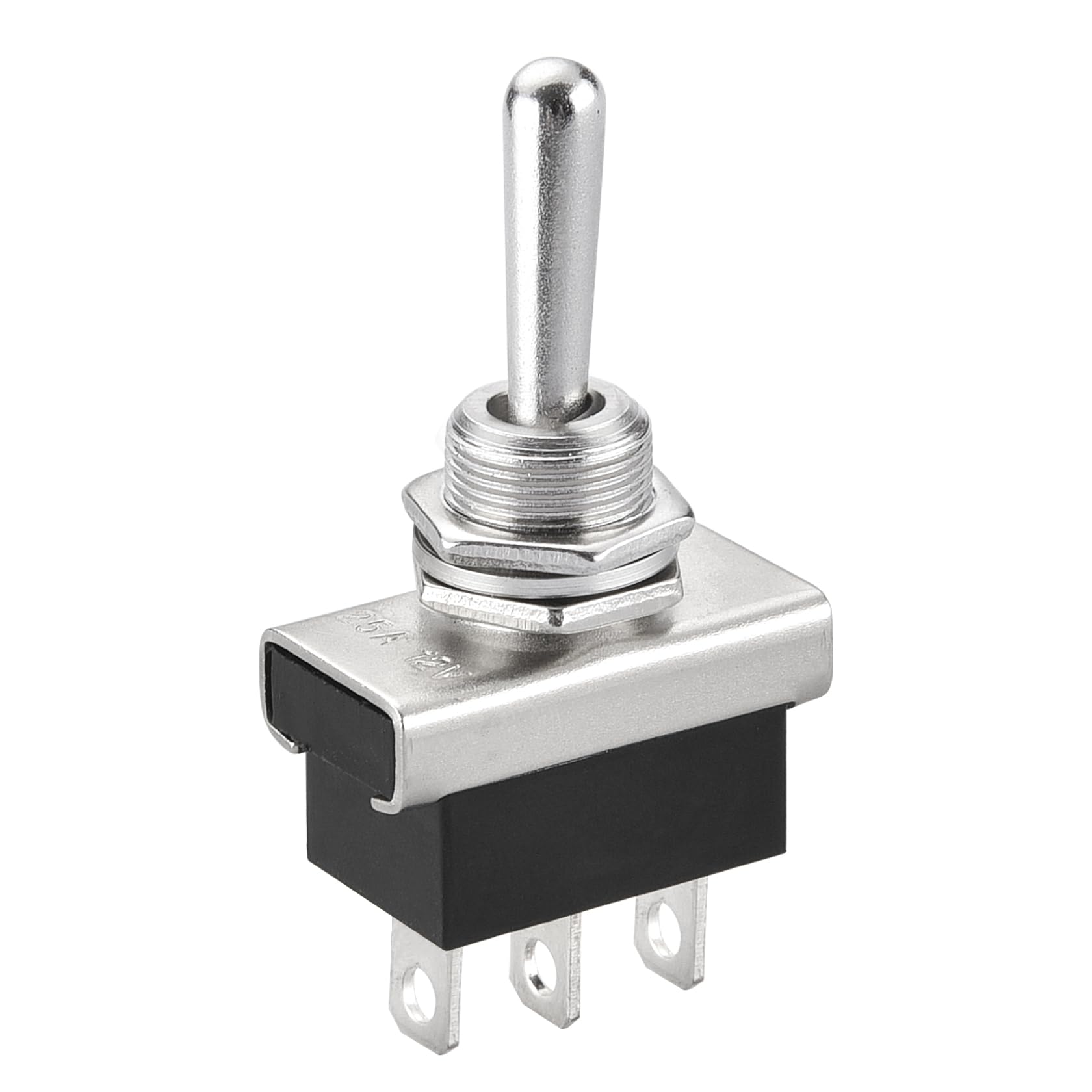 Heschen Metal Toggle switch Flick Flip, KN3D-103, 12V 25A, SPDT, ON/OFF/ON, 3 Positon, 3 Pin, for Car Dash Light (1)