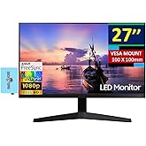 Samsung 27" Computer Monitor (2026 Latest Model) - FHD 1080p Display, 75Hz, AMD FreeSync, HDMI, 3-Sided Border-Less, Ideal for Home & Business, Dark Blue Gray w/DKZ USB Port Expander