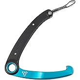 Notch Grapple Work Positioning Device with Polyester Tether (99803) | Length 11.4", WLL 365 lb., Black &amp; Teal (99803)