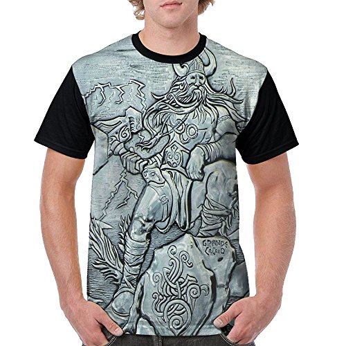 Proud Thor and His Shield Norse Mythology Jersey Baseball Tee T Shirts For Men Tshirt